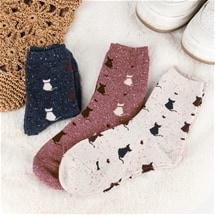 3 Pairs Cat Socks