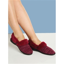 Velour Foldover Slipper